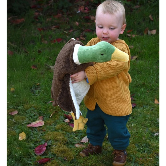 Senger Naturwelt Large Cuddly Drake Duck - Organic Soft Toy - Picture 4 of 5